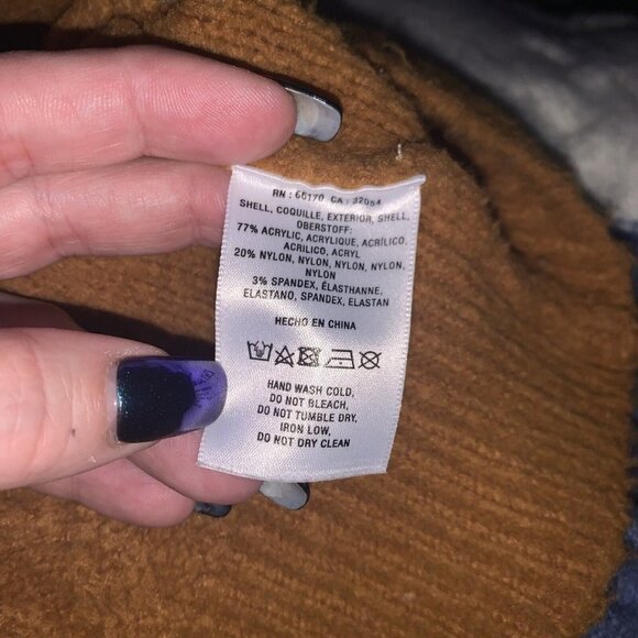 Moth Anthropologie Crew Neck White Color Block Knit Acrylic Blend Sweater XS - Picture 8 of 8